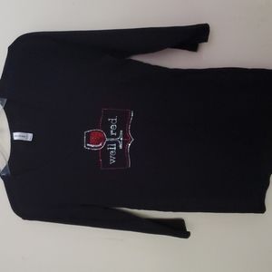 Sequined Wine Tee sz M